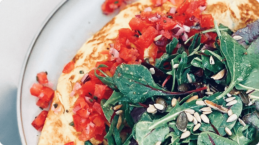 Rainbow Veggie Omelette