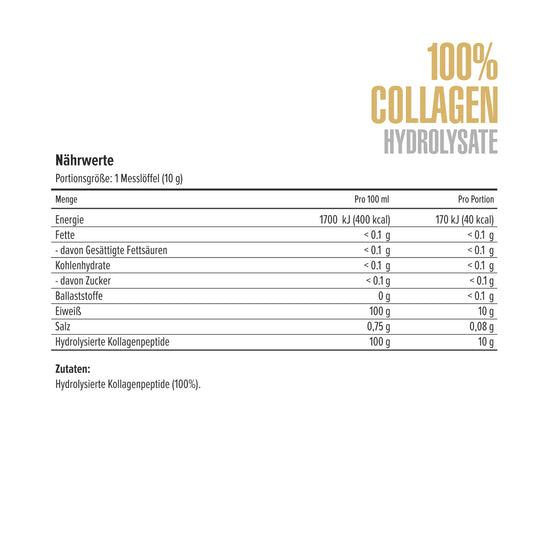 100% collagen hydrolysate