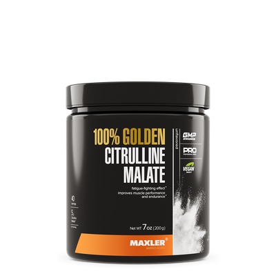 Maxler 100% Golden Citrulline Malate supplement container on a white background