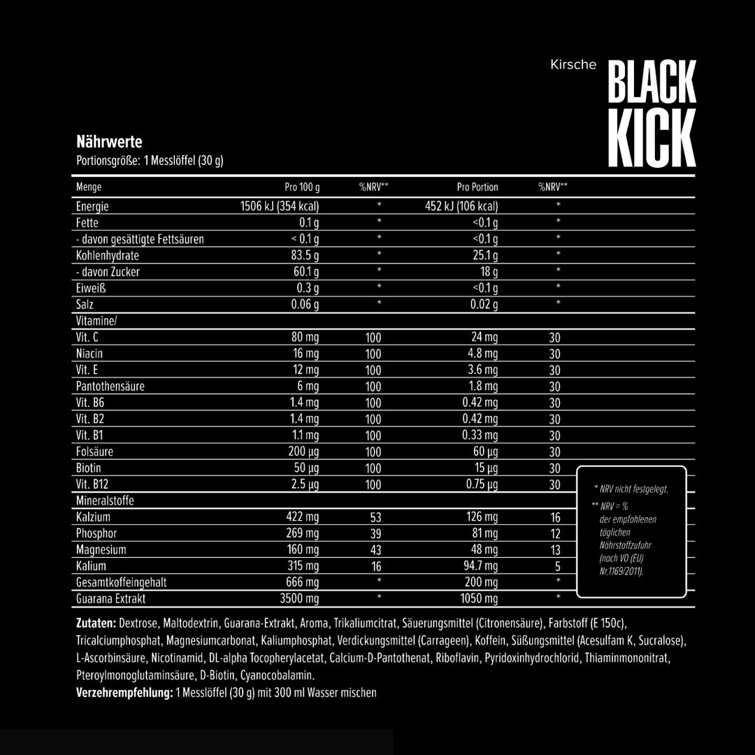 Black Kick Energy Drink & Fat Burner