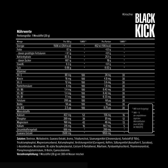 Black Kick Energy Drink & Fat Burner