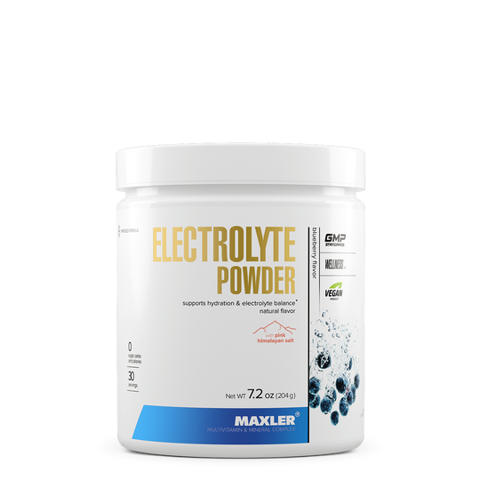 Maxler Electrolyte Powder container on a white background