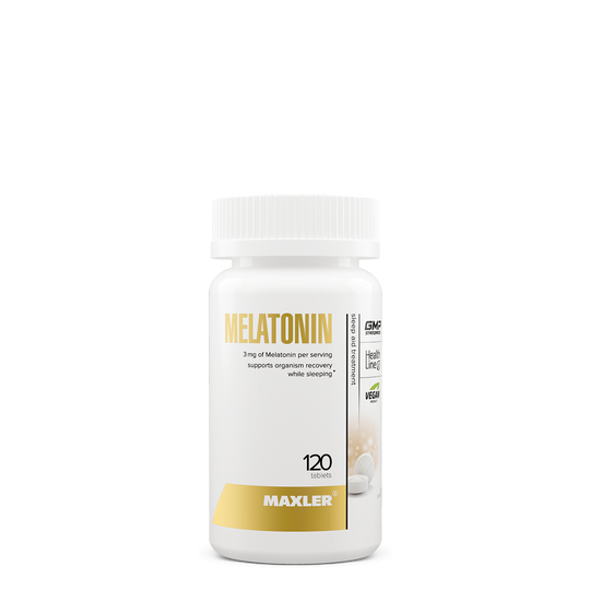 Maxler Melatonin supplement bottle on a white background