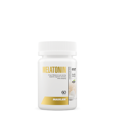 Maxler Melatonin supplement bottle on a white background