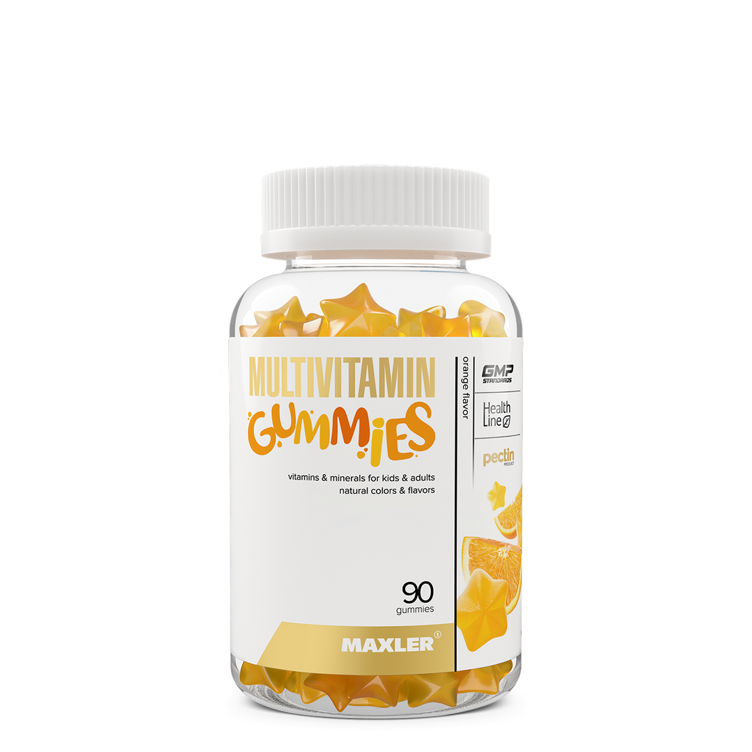 Bottle of Maxler Multivitamin Gummies on a white background