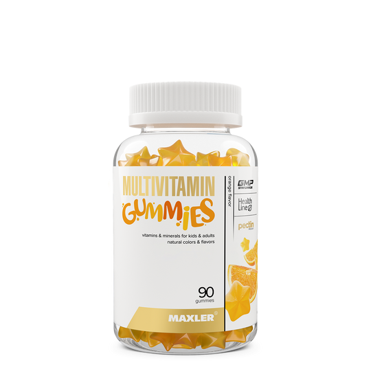Bottle of Maxler Multivitamin Gummies on a white background