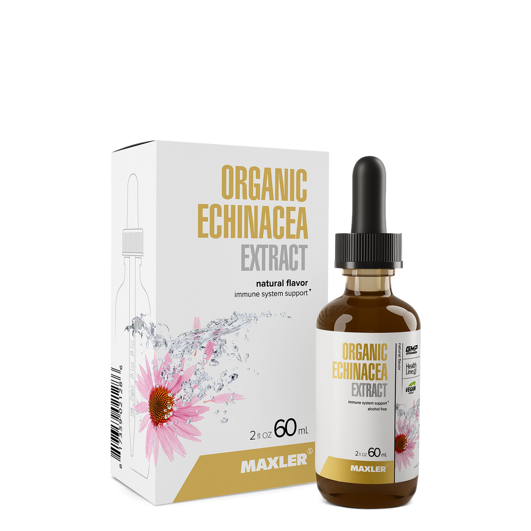 Maxler Organic Echinacea Extract bottle and packaging on a white background