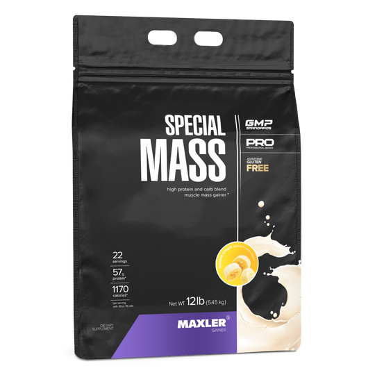 Maxler Special Mass supplement packaging on a white background