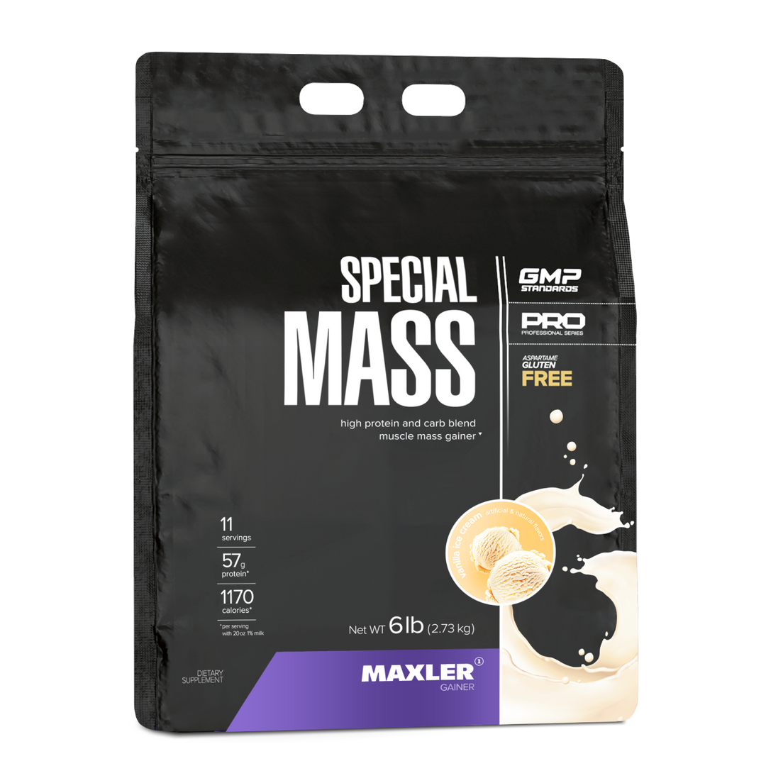 Maxler Special Mass supplement package on a white background