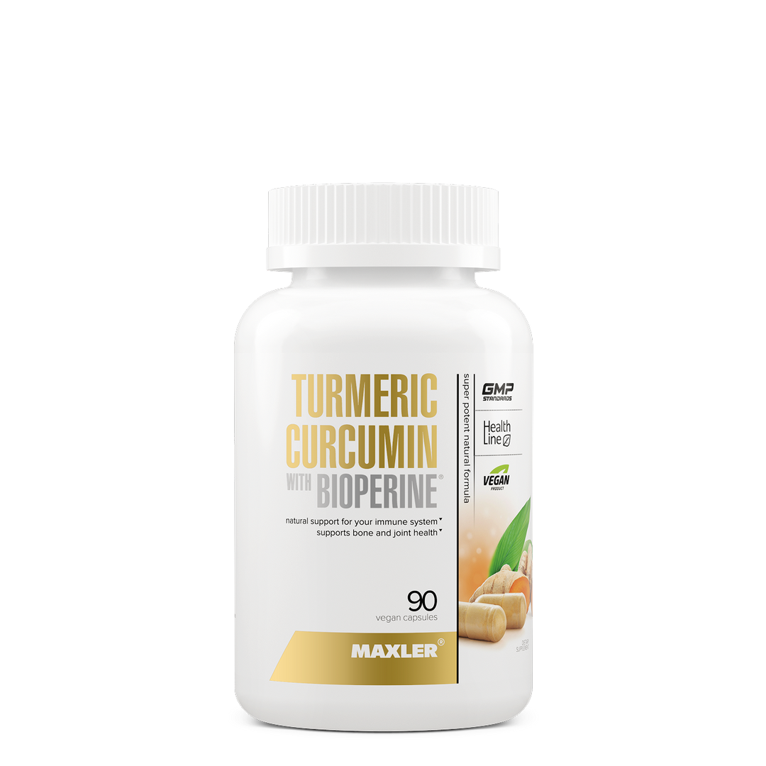 Maxler Turmeric Curcumin with Bioperine supplement bottle on a white background