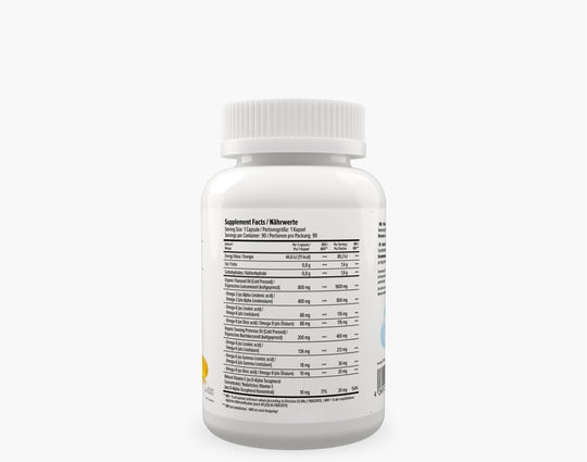 Vegan omega bottle back