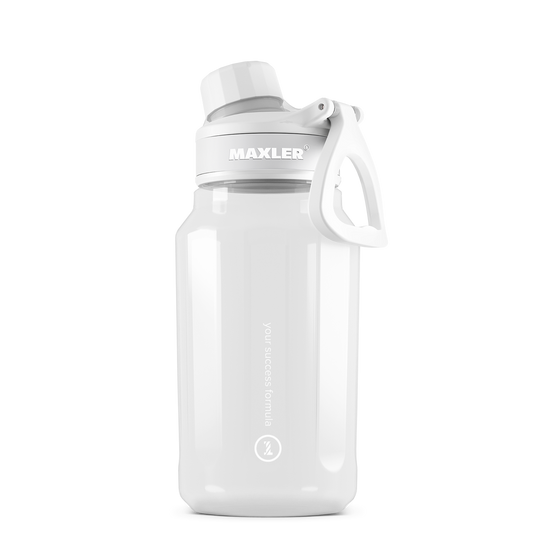 Maxler water bottle on a white background