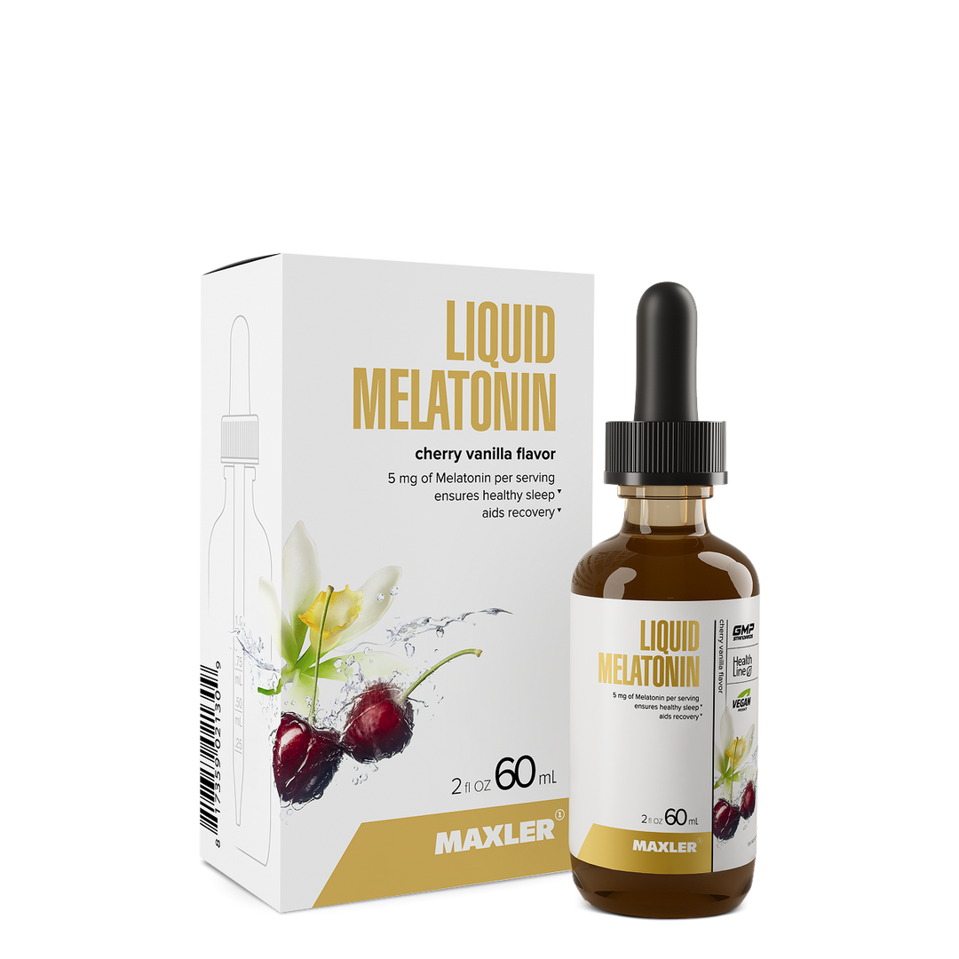 Maxler Liquid Melatonin bottle and packaging on a white background
