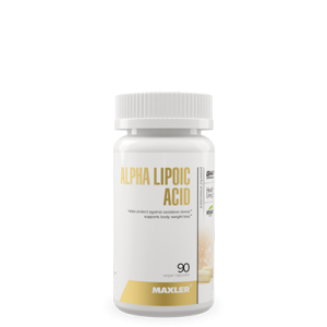 A picture of white bottle with Alpha Lipoic Acid.