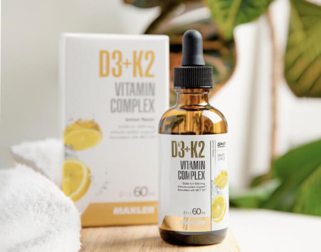 D3+K2 Vitamin Complex bottle and box