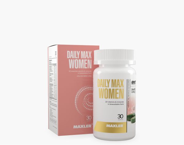 Daily Max Women 30 tabs bottle and box