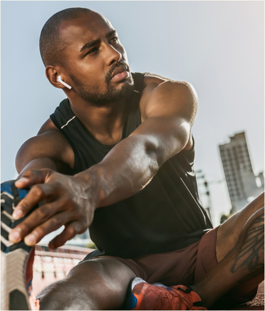 A photo of a man doing sports.