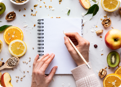 Notebook and lemons