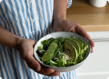 A bowl full of greens