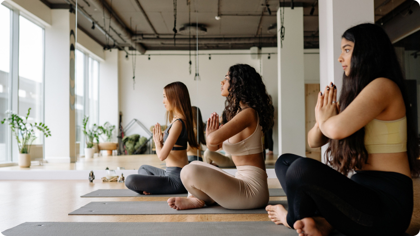 A group of women meditating