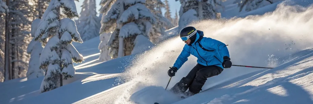 Skier enjoying an energy boost supported by a zinc-rich diet