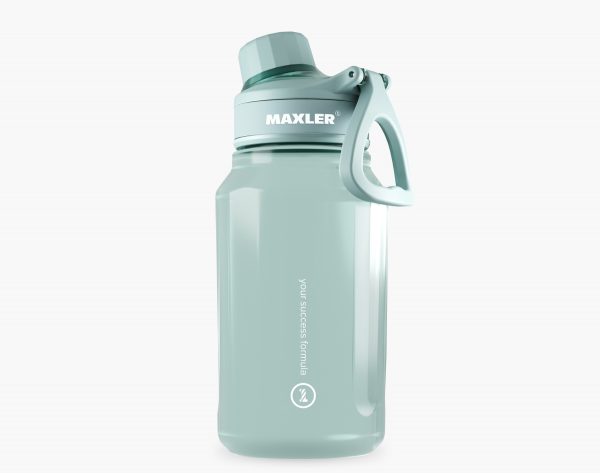 Maxler Water Bottle Shake&Mix in grey-green color, perfect for hydration and mixing supplements