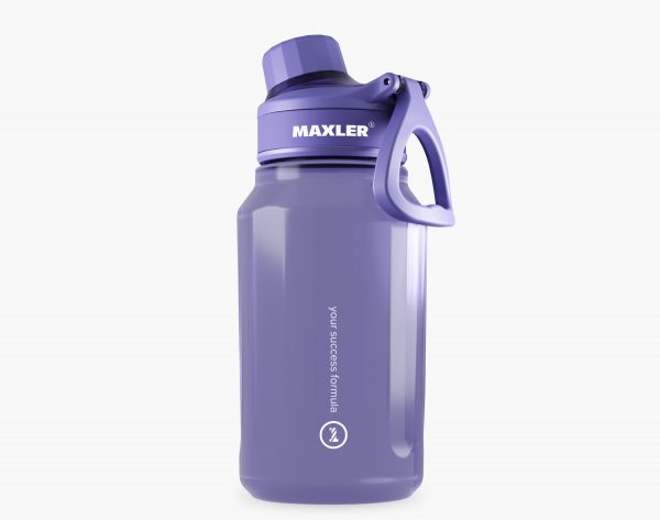 Maxler Water Bottle Shake&Mix in deep purple, designed for athletes and fitness enthusiasts