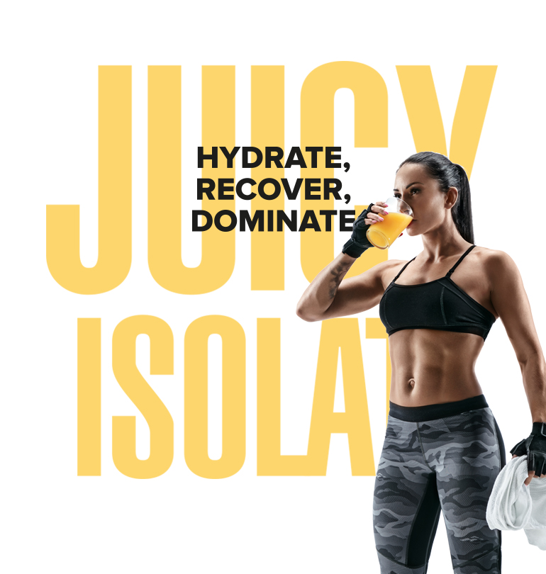 Female athlete drinking Maxler Juicy Isolate Orange flavor post-workout